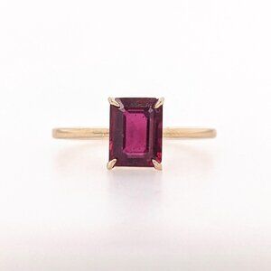 2.26cts Madagascar Ruby Ring in Solid 14K Yellow Gold | Solitaire Ring